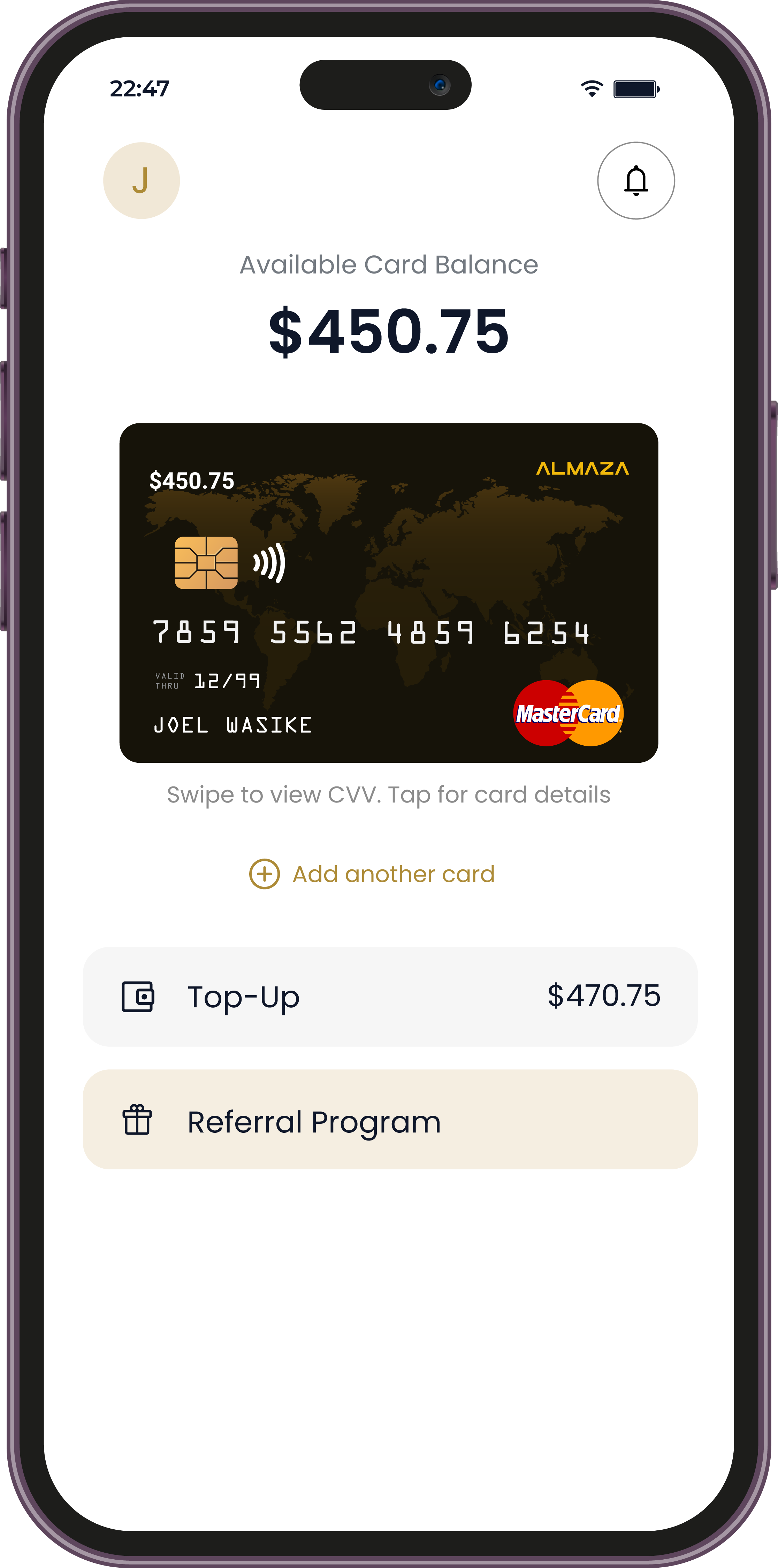 Almaza Digital Card App